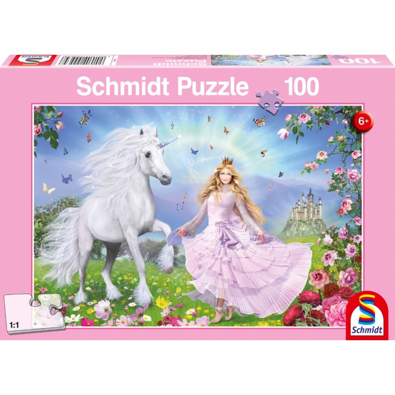 Schmidt Puzzle - Prinzessin der Einhörner - 100 Teile