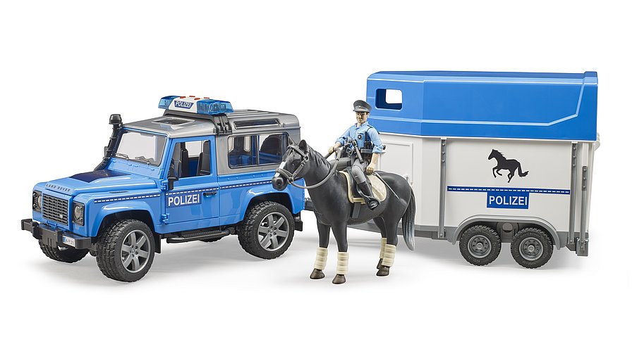 Bruder 02588 - Landrover Polizeiauto mit Anhänger