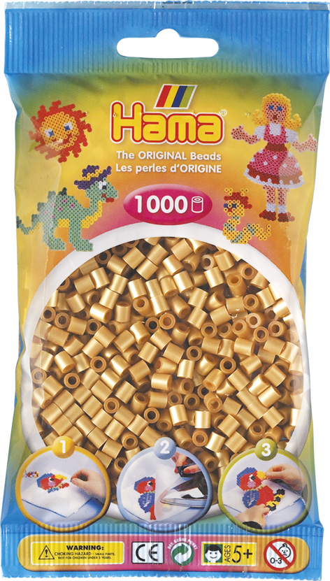 HAMA Bügelperlen im Beutel - 1.000 Stück - 207-61 gold