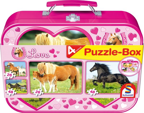 Schmidt Puzzle - BOX 2x26 2x48 - Pferde