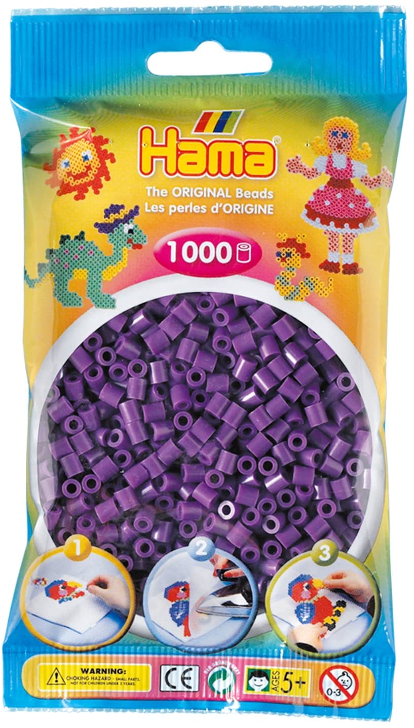 HAMA Bügelperlen im Beutel - 1.000 Stück - 207-07 lila