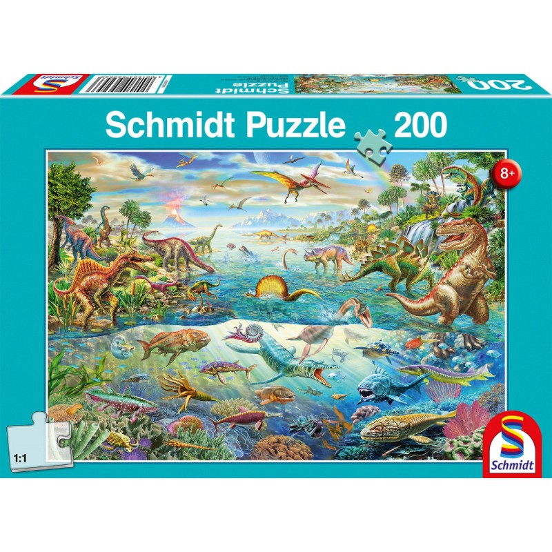 Schmidt Puzzle - Entdecke die Dinosaurier - 200 Teile