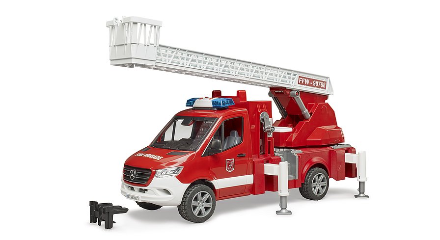 Bruder 02673 - MB Sprinter Feuerwehr mit Drehleiter Wasserpumpe