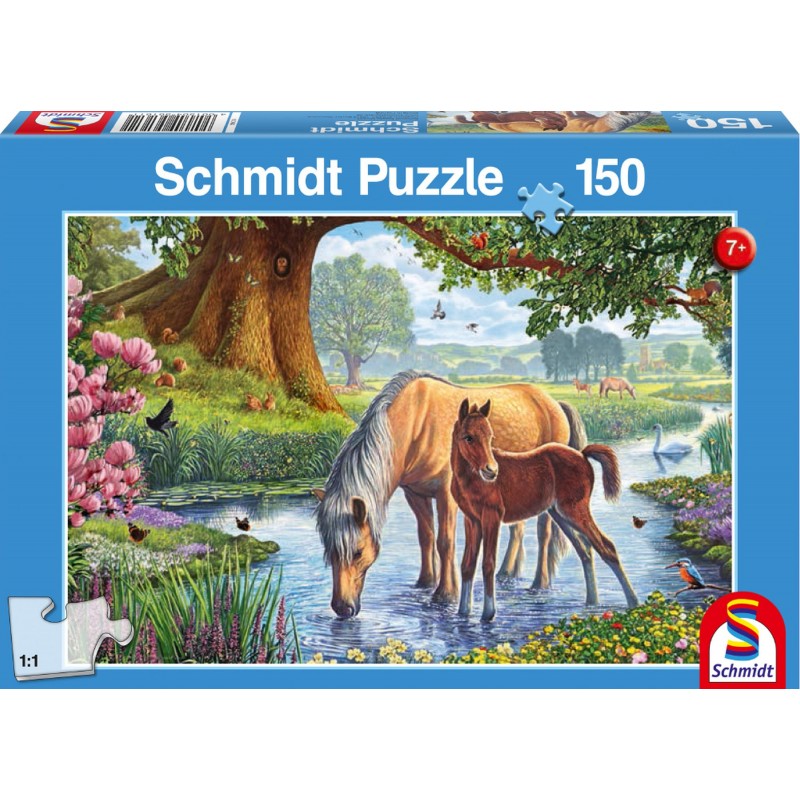 Schmidt Puzzle - Pferde am Bach - 150 Teile