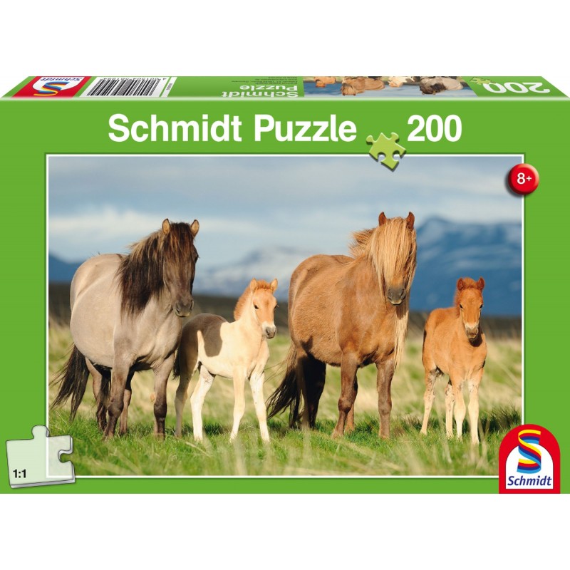 Schmidt Puzzle - Pferdefamilie - 200 Teile