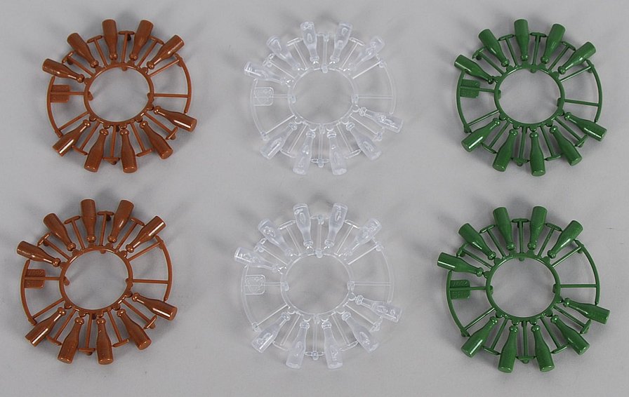 Bruder 43757 - Flaschen (je 20 St. grün,transparent, braun)