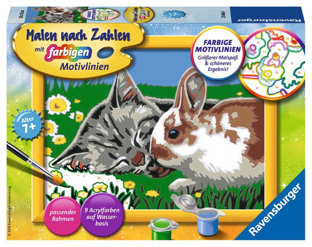 Ravensburger Malen nach Zahlen - Kätzchen und Häschen