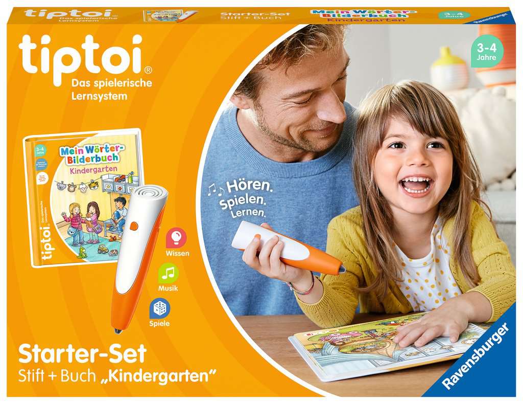 Ravensburger TipToi - Stift und Wörter-Bilderbuch Kindergarten- Lernsystem für Kinder ab 3 Jahren