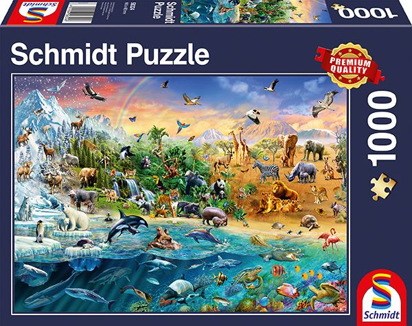 Schmidt Puzzle - Die Welt der Tiere - 1000 Teile