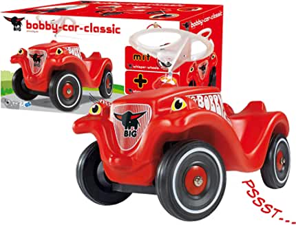 Simba - Big Bobby Car Classic Set - Fahrzeug, Flüsterräder und Schuhschoner