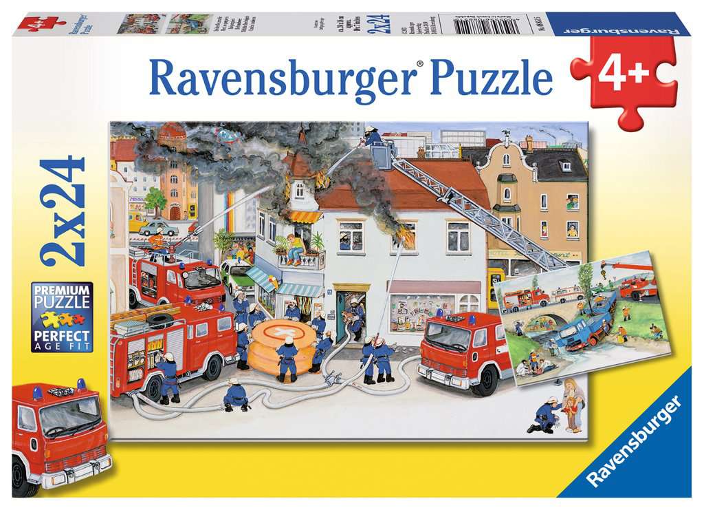 Ravensburger Puzzle - Bei der Feuerwehr - 2x24 Teile