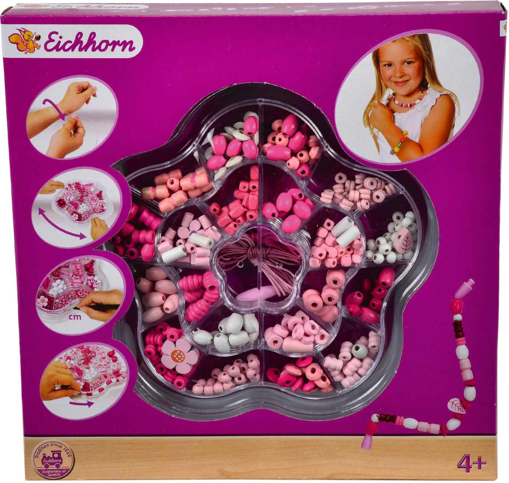 Simba - Eichhorn - Holzperlen-Set Blumen