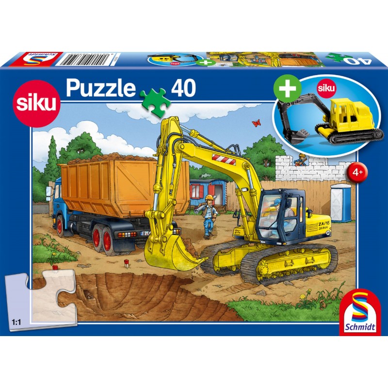 Schmidt Puzzle - J.Deere Feldspritze und SIKU Modell - 40 Teile